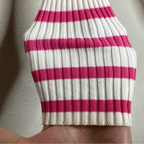 FUZZI Ruffled Striped Ribbed Top Italy XS - Picture 4 of 8